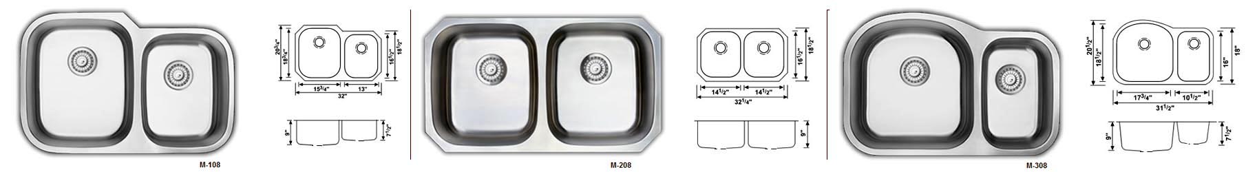 Double Bowl Stainless Steel Kitchen Sinks